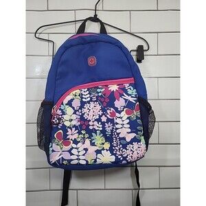 Swiss Gear Backpack Blue, Pink Floral Dragonfly Butterflies Disney Girl Style